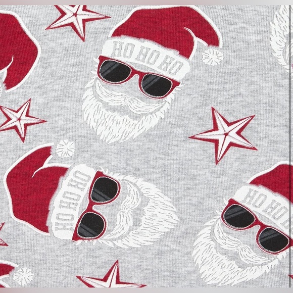 The Children's Place Holiday 2 Piece Snug Fit Cotton Pajamas, Glow Cool Santa - Picture 5 of 5